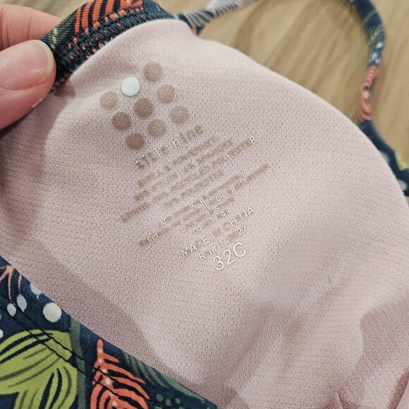 Title Nine Tidal Rave Underwire Agave Blue Floral Bikini Top Keukenhof 32C Swim - Picture 12 of 14